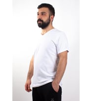 TWİSTER JEANS 1827 BEYAZ V  YAKA ERKEK T-SHİRT
