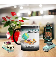 Coğrafya Öğretmeni Sihirli Kupa Bardak CRF03