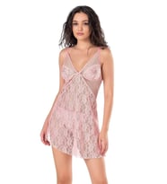 Amora Secret Pembe Kısa Tül Gecelik