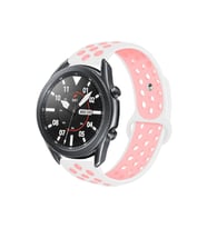Samsung Galaxy Watch 46mm Uyumlu 22mm Kordon Silikon Esnek Yumuşak Delikli Spor KRD-02 Kayış