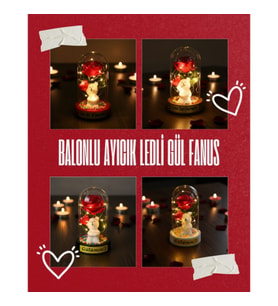 River World Ledli Fanus Ayıcık Balonlu