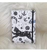 Kedi Desenli Lastikli Defter