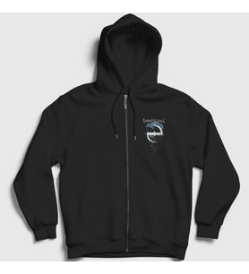 Presmono Unisex Siyah Logo V3 Evanescence Fermuarlı Kapüşonlu Sweatshirt 383920tt