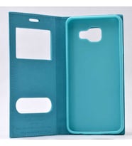 Galaxy A3 2016 Kılıf Elite Pencereli Kapaklı Kılıf (Turkuaz)