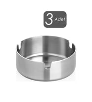 Şık Metal Küllük Seti, 3'lü Kül Tablası ile Pratik Kullanım