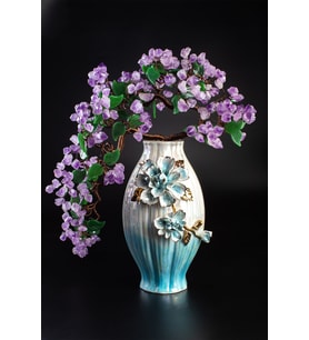 Ametist Taşı El Yapımı Doğal Taş 45x16x16cm Dekoratif Ağaç