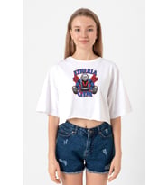 He Man Etheria Gym 1985 Beyaz Kadın Crop Tshirt