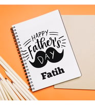 Babalar Günü Tasarımlı Defter Kişiye Özel
