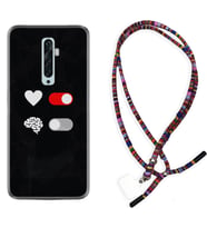 Oppo Reno 2Z 4 Lite 4 Pro 5 6 7 A31 Kılıf Boyun Asklı Rasta Silikon Love Brain 1722