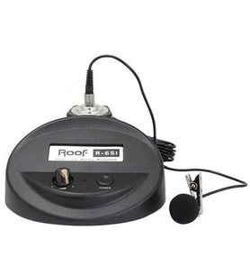 Roof R-651 Kondenser Cami Tipi Kablolu Yaka Mikrofonu Yaka Mandallı 100 Ohm Volum Ayarlı 