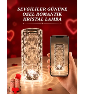 Northcity 3D Kristal Masa Lambası - Sevgililer Günü İçin USB Şarjlı RGB Gece Lambası ve Hediye Fikri