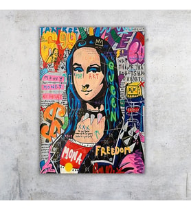 Mona Lisa Pop Art Ahşap Poster 20x28 Cm