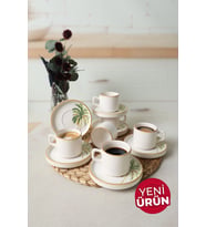 Keramika Bronze Palmiye Stackable Çay Takımı 12 Parça 6 Kişilik 22902-03