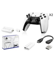 Retro Oyun Stick Hdmi Çift Gamepad Seti 2.4G Kablosuz - Beyaz HD330
