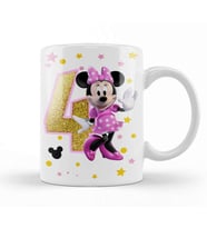 Mini Fare Minnie Mouse 4 Dört Yaş Hediyesi Kupa Bardak Porselen