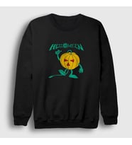 Presmono Unisex Siyah Pumpkin Helloween Sweatshirt 149471tt