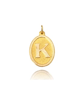 0.25 Gram 14 Ayar Altın Harf Kolye ucu