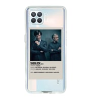 Oppo Reno 4 Lite Uyumlu Sherlock Minimalist Poster Desenli Şeffaf Telefon Kılıfı