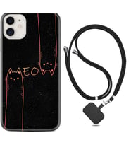 Apple iPhone 11 12 13 Mini Kılıf Boyun Askılı Silikon Meow 1657