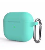 Microsonic Apple AirPods 3 Askılı Mat Silikon Kılıf Turkuaz