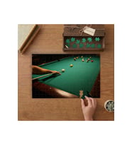Bilardo Masası - Eğlence - Oyun Tasarımı 240 parça Ahşap Puzzle Ahşap Kutuda MP00950