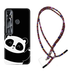 Tecno Spark 6 6 Go 8C 8 Pro 7 7 Pro Kılıf Boyun Asklı Rasta Silikon Bay Bay Panda 1784