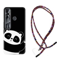 Tecno Spark 6 6 Go 8C 8 Pro 7 7 Pro Kılıf Boyun Asklı Rasta Silikon Bay Bay Panda 1784