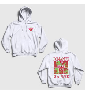 Presmono Unisex Beyaz Romance Is A Place Fontaines Dc Sırt Baskılı Kapüşonlu Sweatshirt 552262tt
