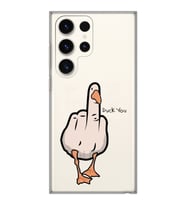 Samsung Galaxy S23 ULTRA Uyumlu Duck You Tasarımlı Şeffaf Telefon Kılıfı