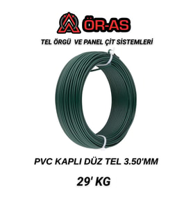 Pvc - Kaplı Düz Tel - 3.5 mm Kalınlık ( - 29 -kg ) (Y.Yeşil)