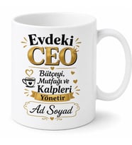 İsme Özel CEO Anne Yazılı Komik Kupa Bardak Anneler Günü Hediye