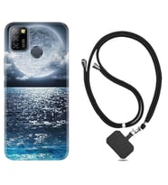 INFINIX Smart 4 5 6 Zero 8 S5 Pro Kılıf Boyun Askılı Silikon Great Moon 1301