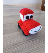 Amigurumi Kırmızı Araba, 15*15 cm araba