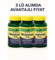 3 adet - SPRİNG VALLEY UYKU DÜZENLEYİCİ - 10 MG 360 Adet - Jet-Lag ve Uyku Sorunlarına Destek -Sleep Support - ORİGİNAL- SKT:12/2027