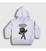 Presmono Unisex Çocuk Beyaz Sign Sackboy A Big Adventure Kapüşonlu Sweatshirt 544949tt (Beyaz)