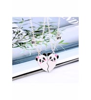  Yeni Panda Mıknatıslı Çift Iki Adet Best Friends Bff Kolye Takı