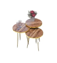 Zigon Sehpa Gold Ceviz Tel 1099