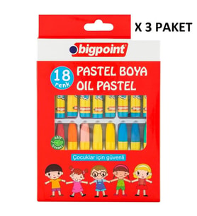 Bigpoint Pastel Boya 18 Renk x 3 Adet