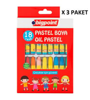 Bigpoint Pastel Boya 18 Renk x 3 Adet