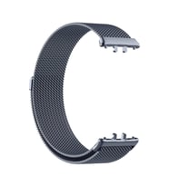 Samsung Galaxy Fit 3 Uyumlu Kordon Hasır Metal Mıknatıslı Örgü Zore KRD-01 Kayış (Gri)