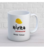 Kişiye Özel Meslek Harita Mühendisi Hediyelik Kupa Bardak