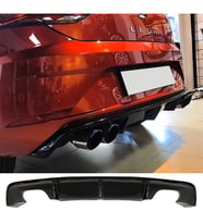 Seat Leon Mk3.5 Custom Difüzör ParlakSiyah Sağ Sol Çift 2017-2020 Arka-bodykit-ek-karlık