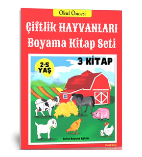 Çiftlik Hayvanları Boyama Kitap Seti (2-5 Yaş)