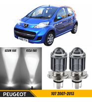 Peugeot 107 2007-2013 Mercekli Far Ampulü Led Xenon Beyaz Şimşek Etkili CSP Led Lamba Uzun Kısa