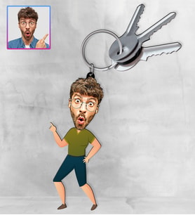 Kişiye Özel Karikatür Tasarım Anahtarlık 97226