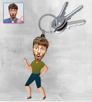 Kişiye Özel Karikatür Tasarım Anahtarlık 97226