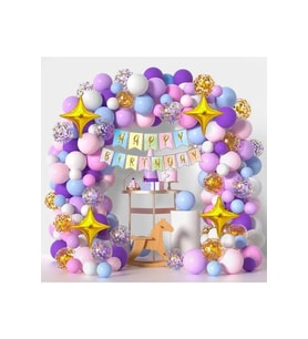 Çıtıpıtıstore 100 Lü Makoron Renk Balon Zincir Set