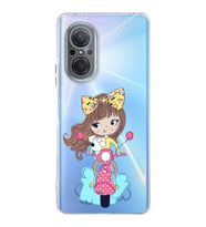 Huawei Nova 9 Se Uyumlu Kamera korumalı Kapak Vespagirl Tasarımlı  Şeffaf Kılıf