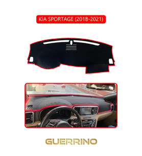 KİA SPORTAGE 2018-2021TORPİDO KORUMA HALISI KIRMIZI KENAR