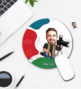 Kişiye Özel Karikatür Kameraman Tasarımlı Mouse Pad 078